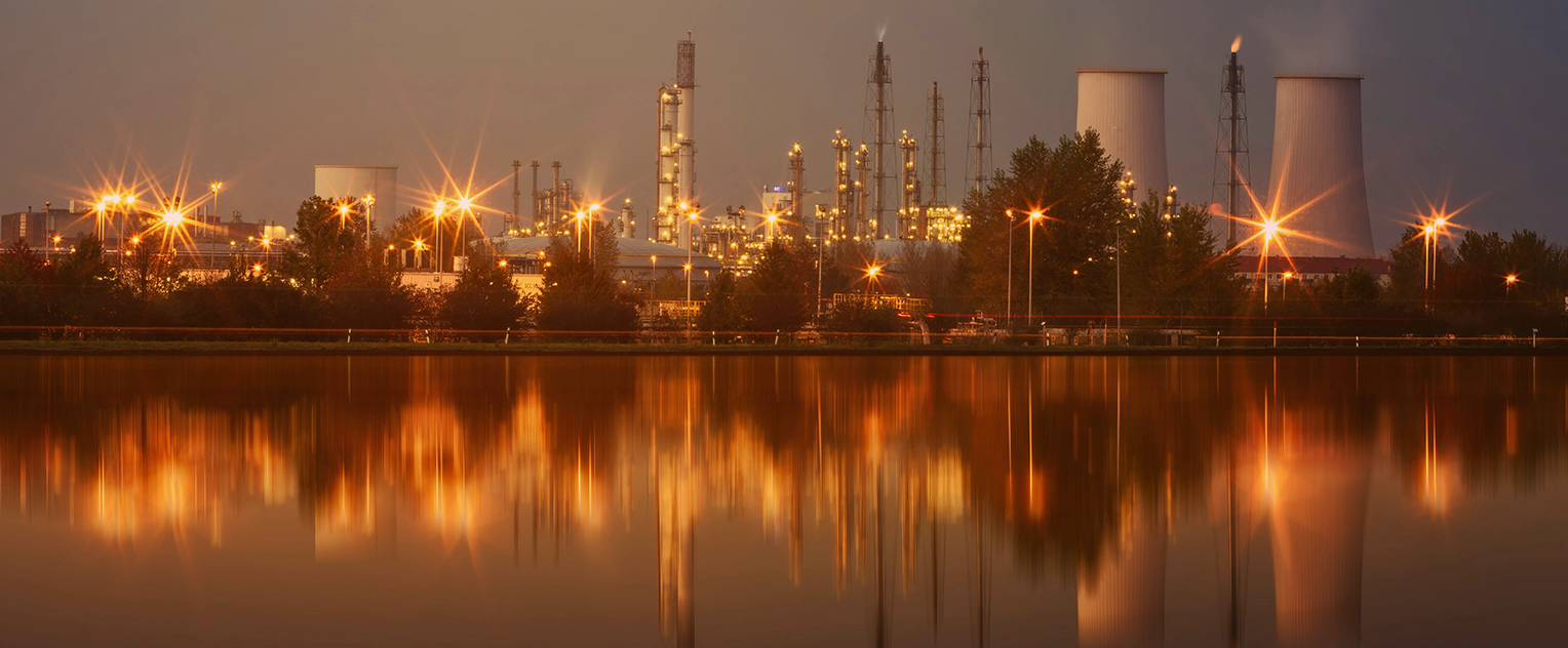 Oil Rig at Night